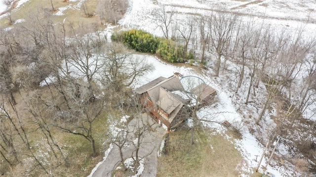 view of snowy aerial view