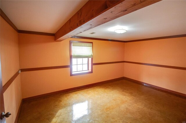 empty room with ornamental molding