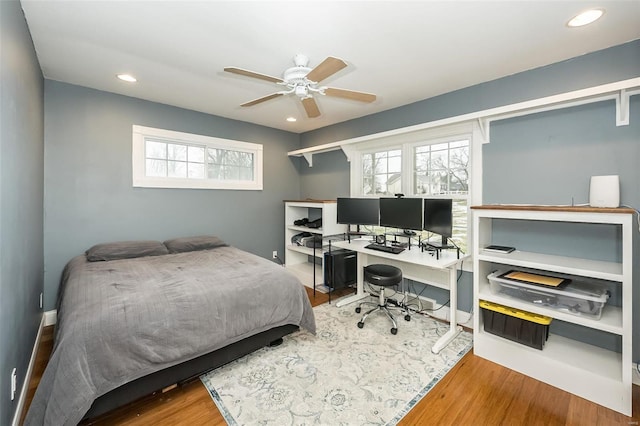 bedroom featuring hardwood / wood-style flooring