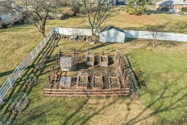 aerial view featuring a rural view