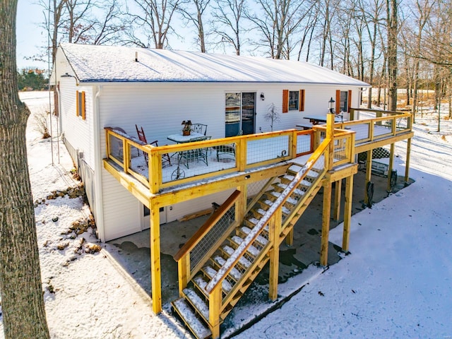 exterior space with a wooden deck