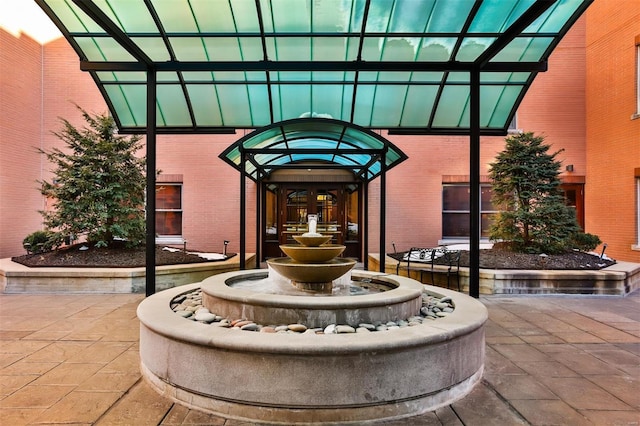 view of patio with french doors