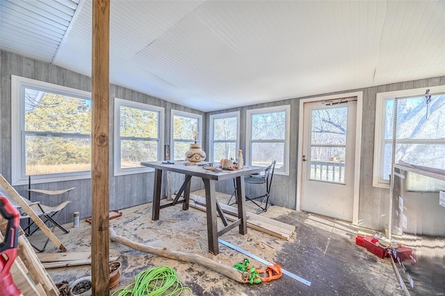 view of sunroom