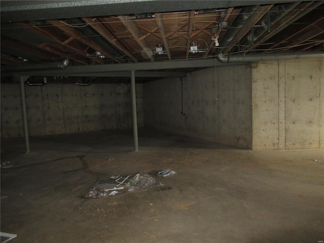 view of basement