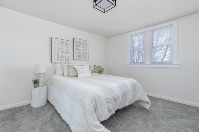 bedroom featuring carpet