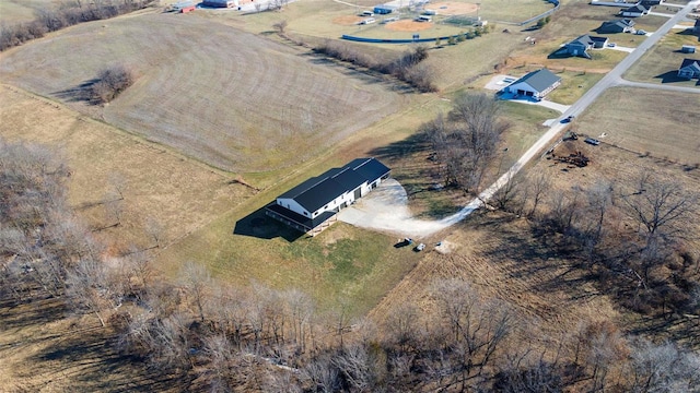 drone / aerial view with a rural view