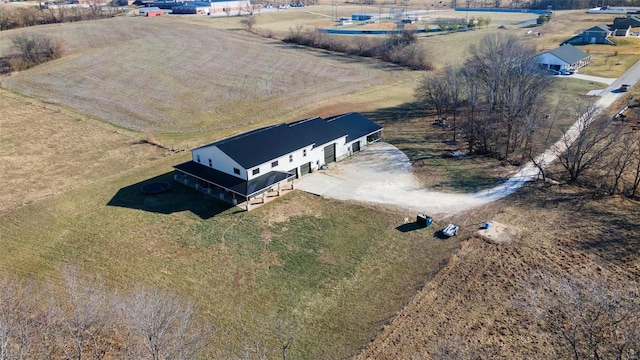 drone / aerial view featuring a rural view