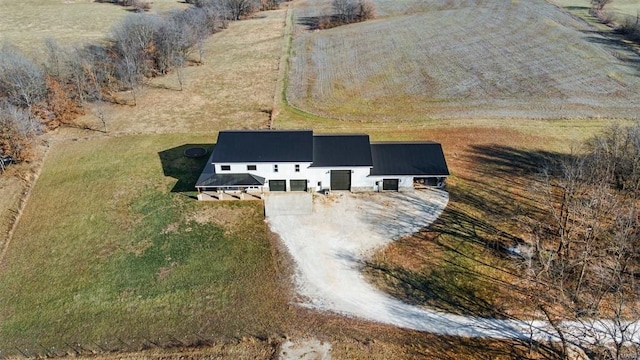 drone / aerial view featuring a rural view