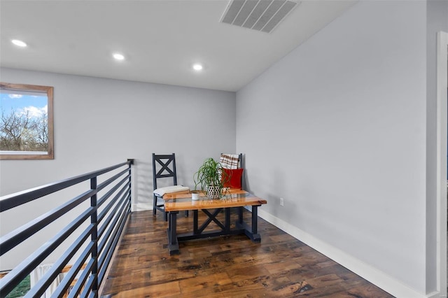 office featuring dark hardwood / wood-style floors