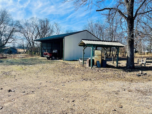 view of pole building with a carport