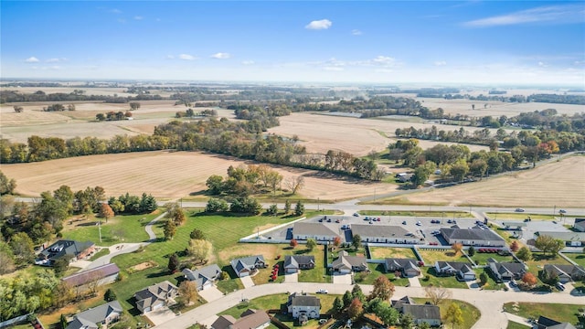 aerial view featuring a rural view