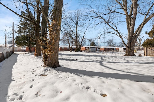 view of snowy yard