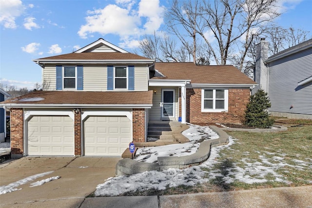 tri-level home with a garage