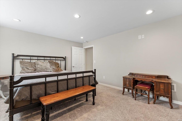 view of carpeted bedroom