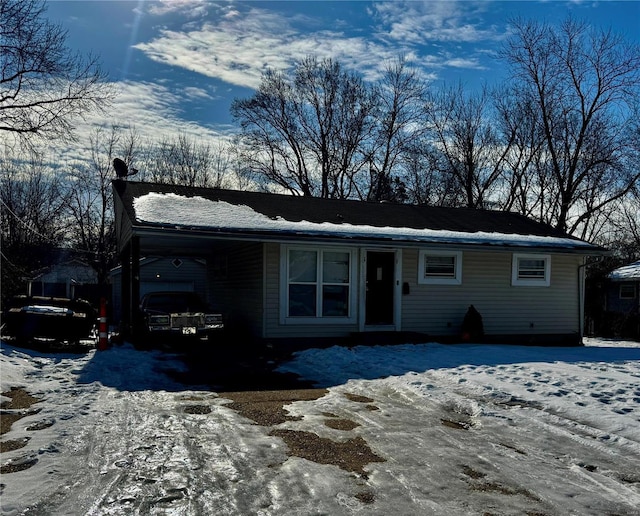 view of ranch-style home