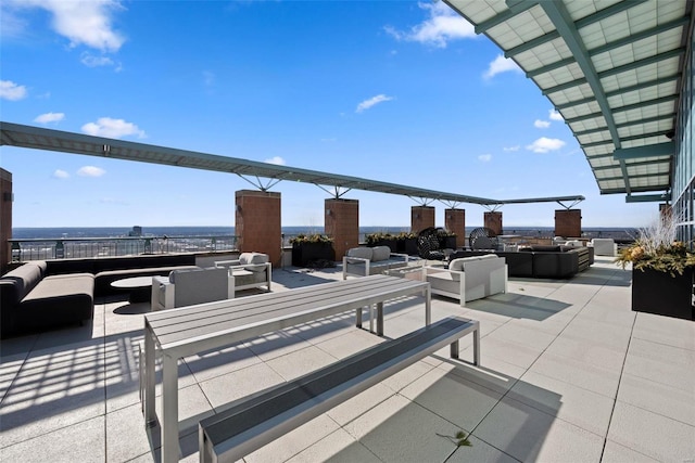 view of patio featuring outdoor lounge area