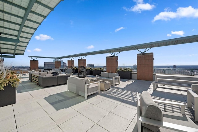 view of patio / terrace with an outdoor hangout area