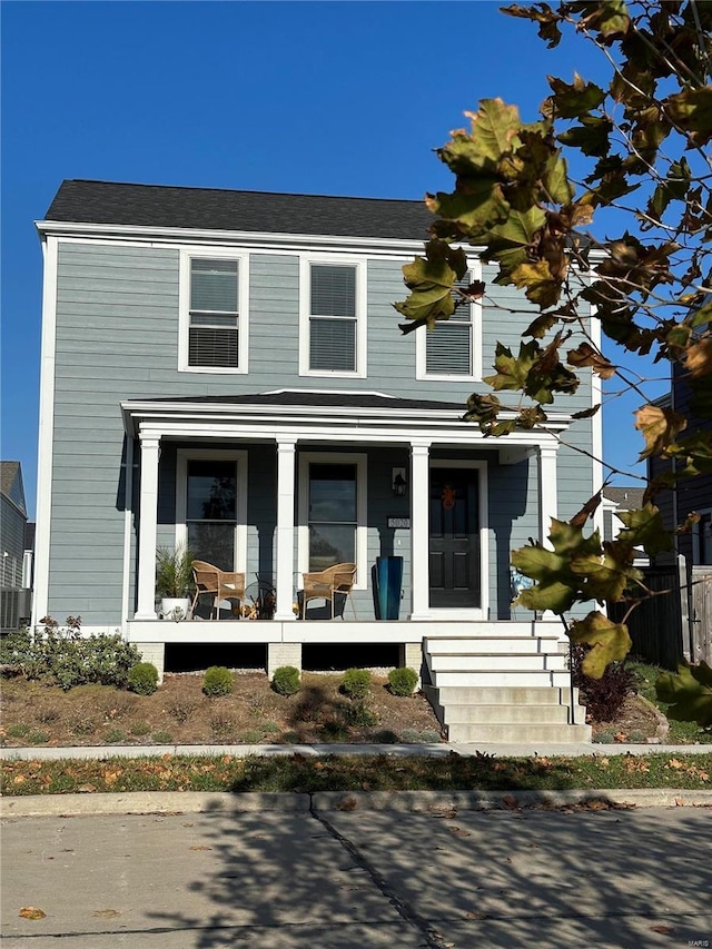 view of front facade with a porch