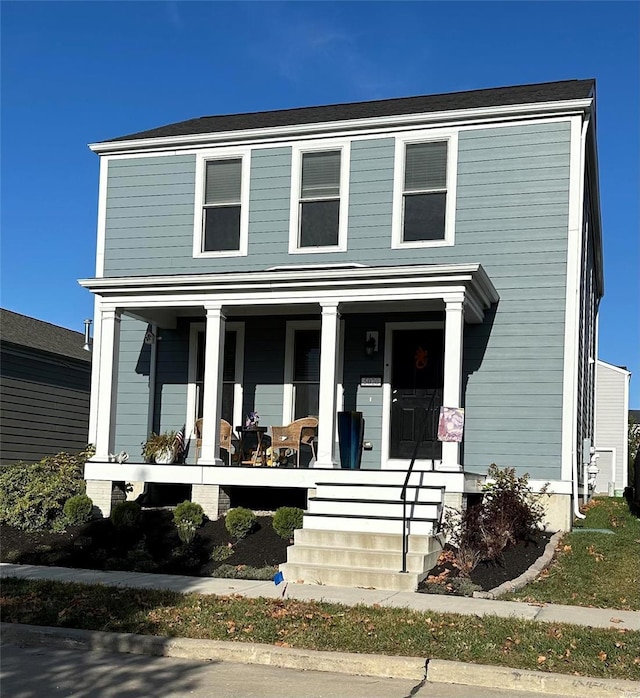 view of front of house featuring covered porch