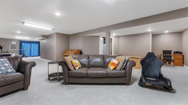 view of carpeted living room