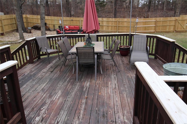 view of wooden terrace