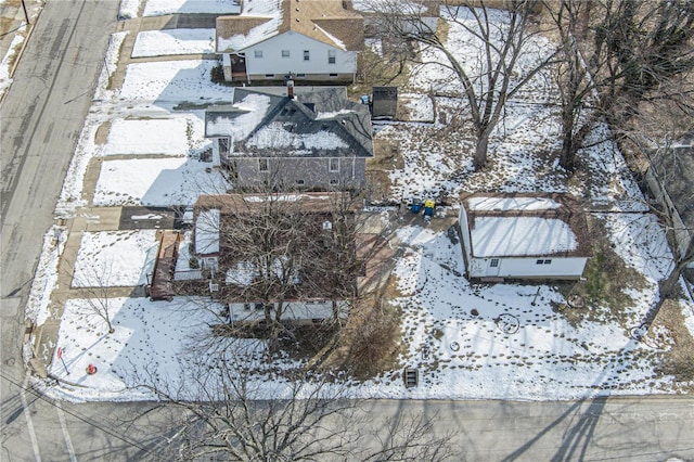 view of snowy aerial view