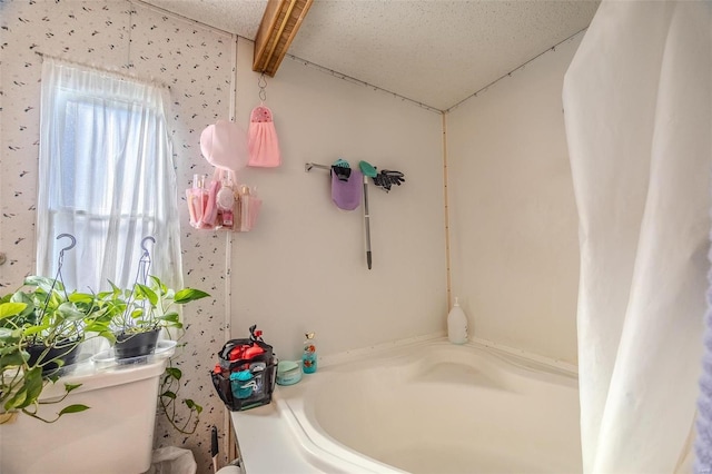 bathroom with a bathtub and toilet