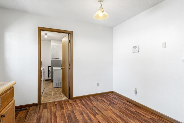 interior space featuring dark hardwood / wood-style flooring