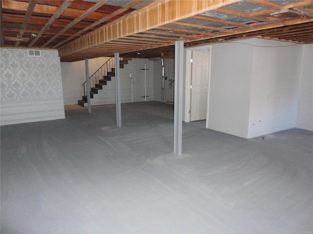 view of basement