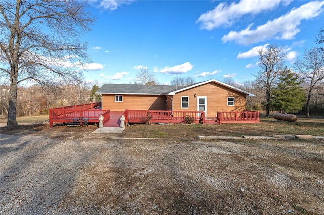 exterior space featuring a deck