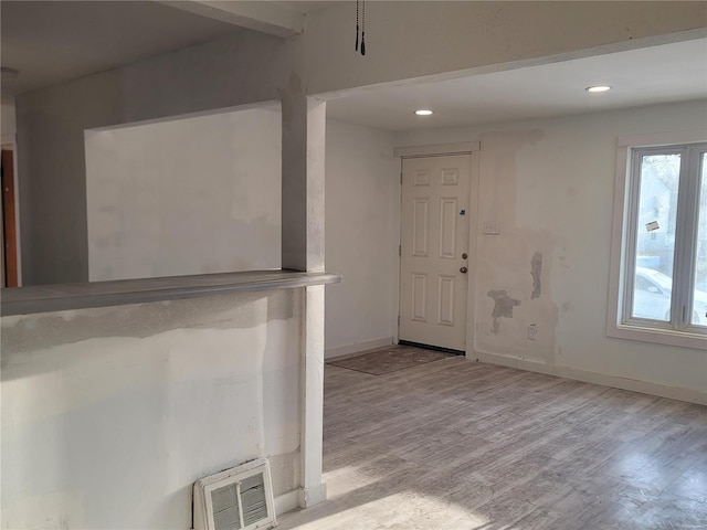 entryway featuring light hardwood / wood-style flooring