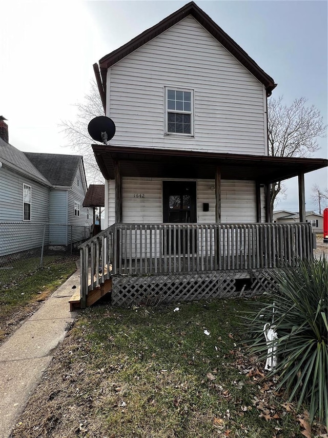 view of front of house with a porch