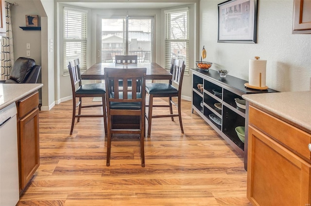 dining room featuring light wood-type flooring