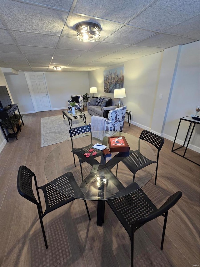 living room with wood-type flooring