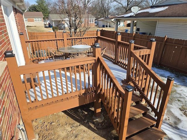 view of wooden terrace