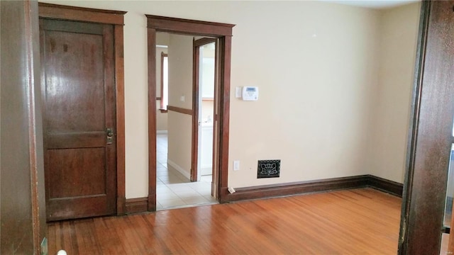 unfurnished bedroom featuring light hardwood / wood-style flooring