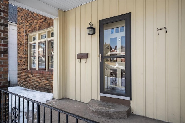 view of doorway to property