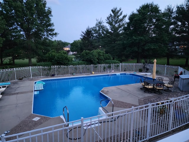 view of pool featuring a patio area