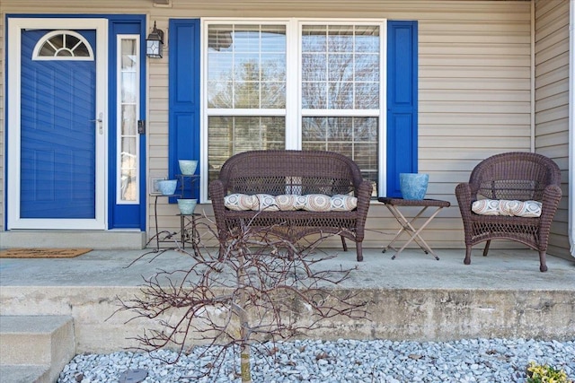 property entrance with a porch