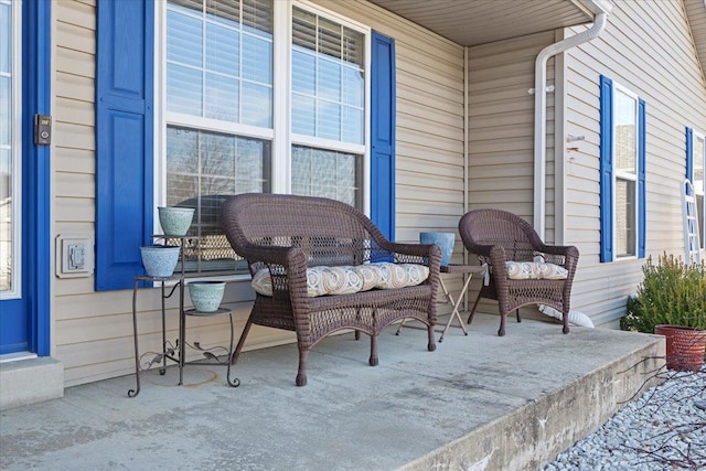 view of patio featuring covered porch