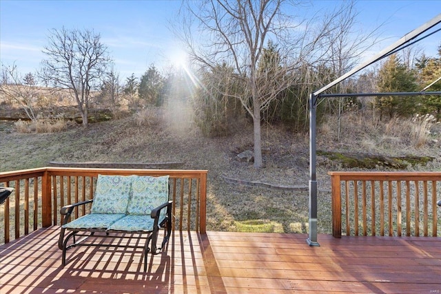 view of wooden terrace