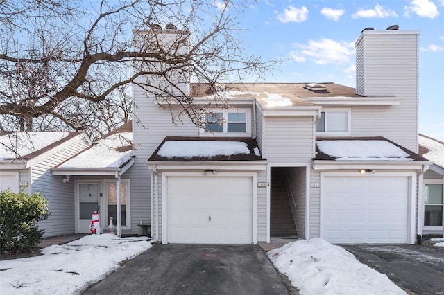 view of property featuring a garage