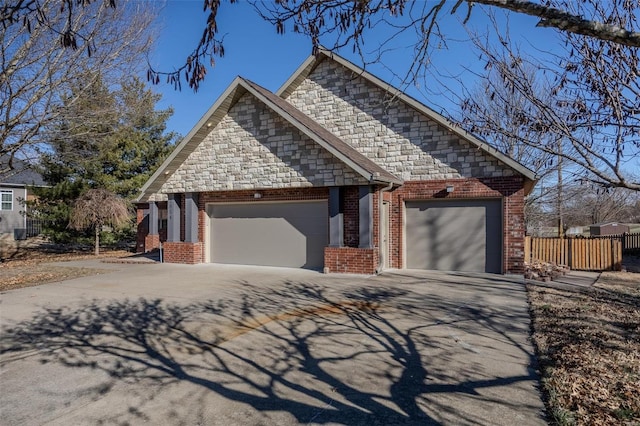 view of front facade with a garage