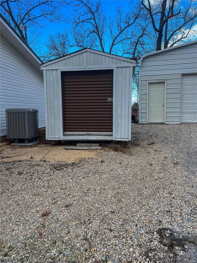 garage featuring central AC