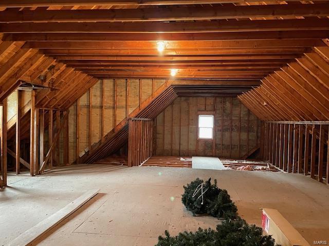 view of attic