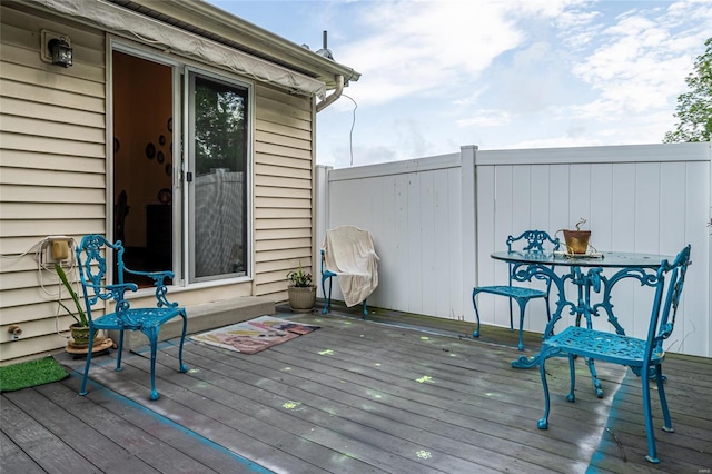 view of wooden terrace