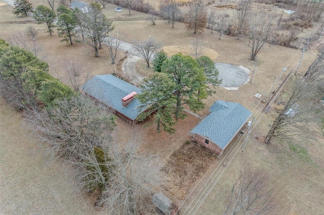 bird's eye view featuring a rural view