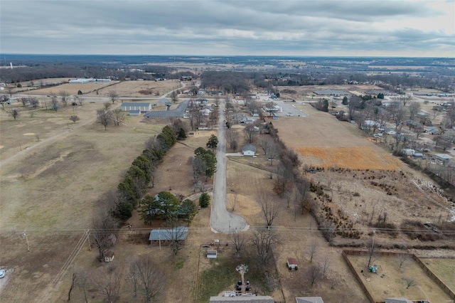 aerial view with a rural view