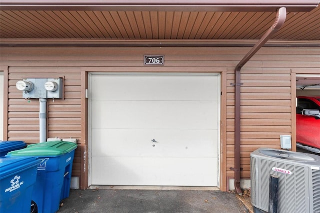 garage with central AC