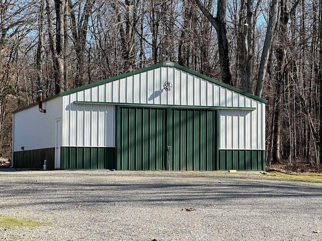 view of outdoor structure featuring a garage